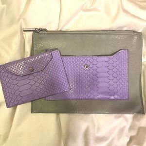 Neiman Marcus 2-in-1 clutch and pouch